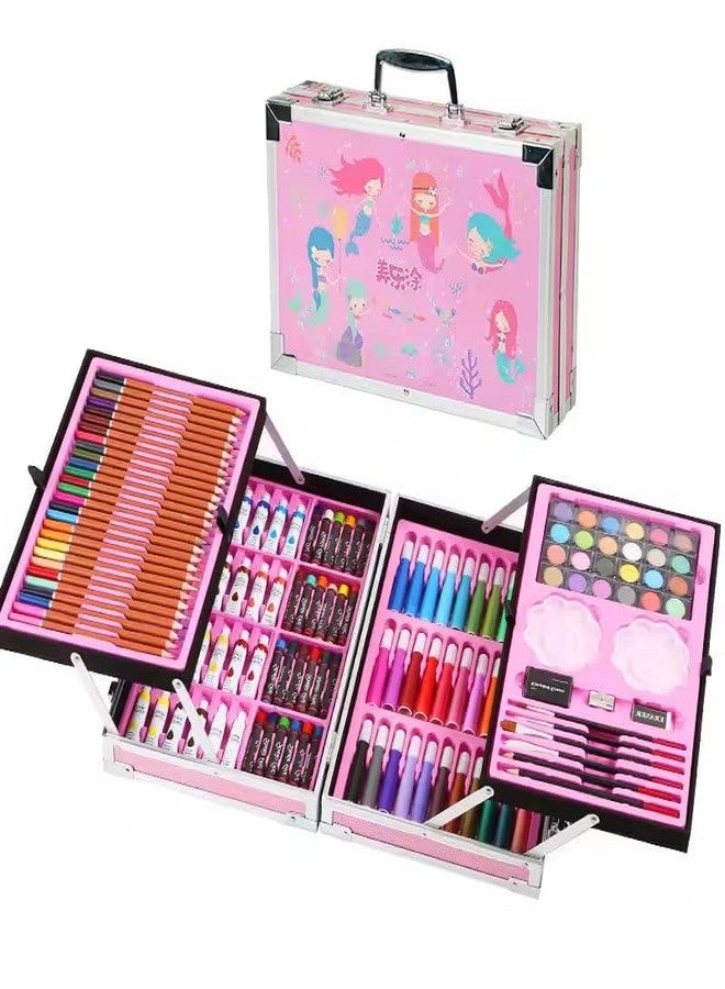 CALIST 145 Pcs Kids Art Kit, Sketch Pencil Shading Drawing Set, Colour Set Crayons, Oil Pastels, Colour Pencils, Watercolor Cakes, Paint Brushes, Sharpener, Eraser, Multicolor - Image 2